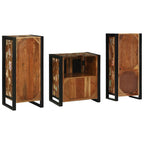 Juego de muebles de baño 3 pcs Madera sólida recuperada