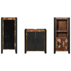 Juego de muebles de baño 3 pcs Madera sólida recuperada