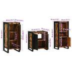Juego de muebles de baño 3 pcs Madera sólida recuperada