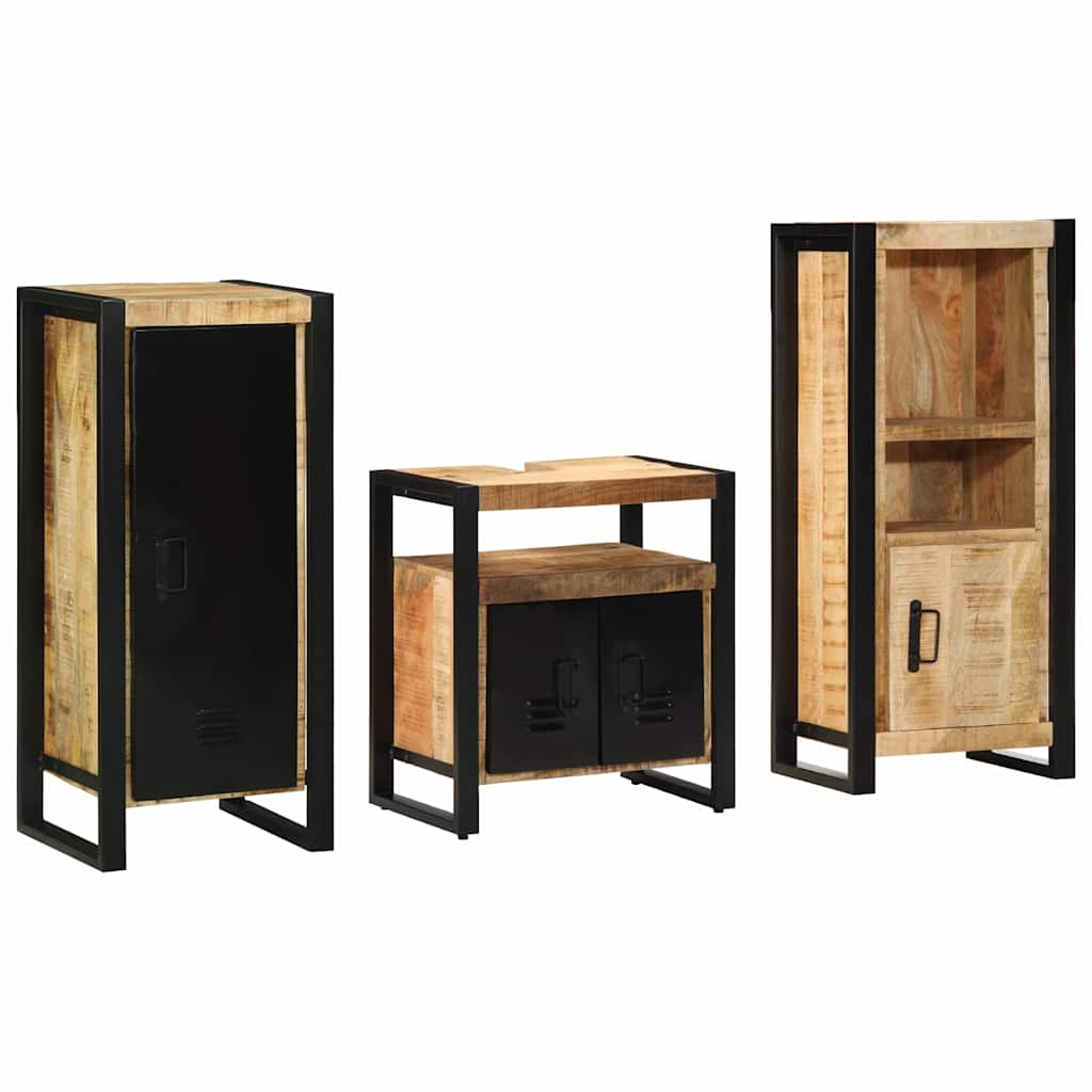 Juego de muebles de baño 4 pcs Madera reciclada maciza