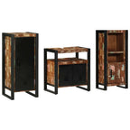 Juego de muebles de baño 3 pcs Madera sólida recuperada