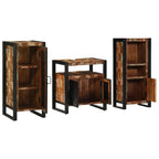Juego de muebles de baño 3 pcs Madera sólida recuperada