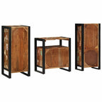 Juego de muebles de baño 3 pcs Madera sólida recuperada