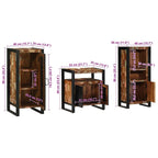 Juego de muebles de baño 3 pcs Madera sólida recuperada