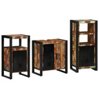 Juego de muebles de baño 3 pcs Madera sólida recuperada