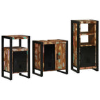 Juego de muebles de baño 3 pcs Madera sólida recuperada