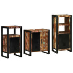 Juego de muebles de baño 3 pcs Madera sólida recuperada