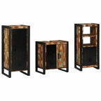 Juego de muebles de baño 3 pcs Madera sólida recuperada