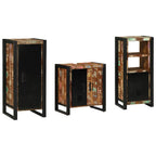 Juego de muebles de baño 3 pcs Madera sólida recuperada