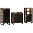 Juego de muebles de baño 3 pcs Madera sólida recuperada