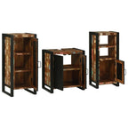 Juego de muebles de baño 3 pcs Madera sólida recuperada