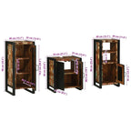 Juego de muebles de baño 3 pcs Madera sólida recuperada