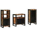 Juego de muebles de baño 3 pcs Madera sólida recuperada