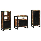 Juego de muebles de baño 3 pcs Madera sólida recuperada