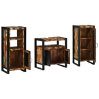 Juego de muebles de baño 3 pcs Madera sólida recuperada