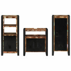 Juego de muebles de baño 3 pcs Madera sólida recuperada