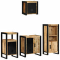 Juego de muebles de baño con cajón 4 pcs Madera de mango maciza