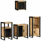 Juego de muebles de baño con cajón 4 pcs Madera de mango maciza