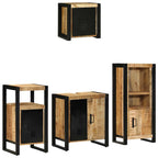 Juego de muebles de baño con cajón 4 pcs Madera de mango maciza