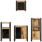 Juego de muebles de baño con cajón 4 pcs Madera de mango maciza