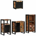 Juego de muebles de baño 4 pcs Madera sólida recuperada