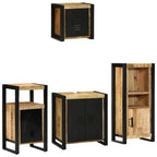 Juego de muebles de baño con cajón 4 pcs Madera de mango maciza