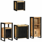 Juego de muebles de baño con cajón 4 pcs Madera de mango maciza