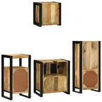 Juego de muebles de baño con cajón 4 pcs Madera de mango maciza