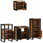 Juego de muebles de baño 4 pcs Madera sólida recuperada