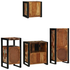 Juego de muebles de baño 4 pcs Madera sólida recuperada