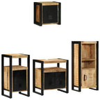 Juego de muebles de baño con cajón 4 pcs Madera de mango maciza