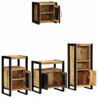 Juego de muebles de baño con cajón 4 pcs Madera de mango maciza