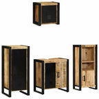 Juego de muebles de baño con cajón 4 pcs Madera de mango maciza