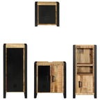 Juego de muebles de baño con cajón 4 pcs Madera de mango maciza