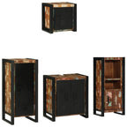 Juego de muebles de baño 4 pcs Madera sólida recuperada
