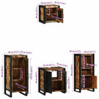 Juego de muebles de baño 4 pcs Madera sólida recuperada
