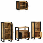 Juego de muebles de baño con cajón 4 pcs Madera de mango maciza