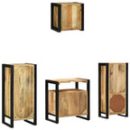 Juego de muebles de baño con cajón 4 pcs Madera de mango maciza