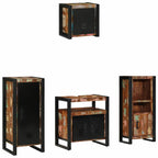 Juego de muebles de baño 4 pcs Madera sólida recuperada