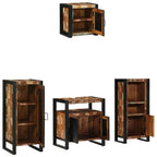 Juego de muebles de baño 4 pcs Madera sólida recuperada