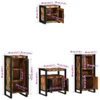 Juego de muebles de baño 4 pcs Madera sólida recuperada
