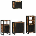 Juego de muebles de baño 4 pcs Madera sólida recuperada