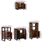 Juego de muebles de baño 4 pcs Madera sólida recuperada