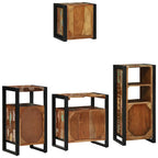 Juego de muebles de baño 4 pcs Madera sólida recuperada