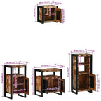 Juego de muebles de baño 4 pcs Madera sólida recuperada