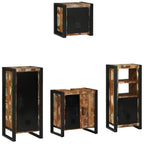 Juego de muebles de baño 4 pcs Madera sólida recuperada