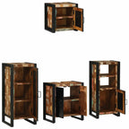 Juego de muebles de baño 4 pcs Madera sólida recuperada