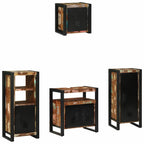 Juego de muebles de baño 4 pcs Madera sólida recuperada
