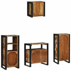 Juego de muebles de baño 4 pcs Madera sólida recuperada