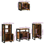 Juego de muebles de baño 4 pcs Madera sólida recuperada